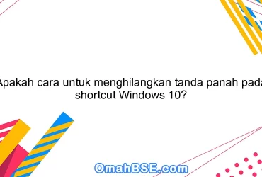 Apakah cara untuk menghilangkan tanda panah pada shortcut Windows 10?