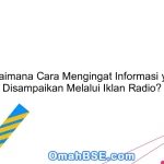 Bagaimana Cara Mengingat Informasi yang Disampaikan Melalui Iklan Radio?