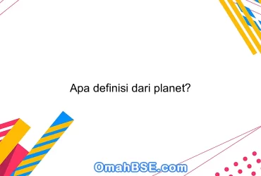 Apa definisi dari planet?