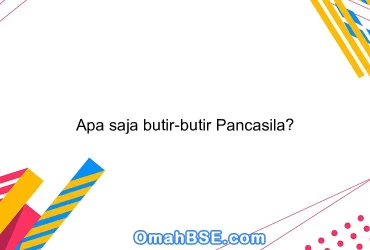 Apa saja butir-butir Pancasila?