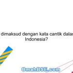 Apa yang dimaksud dengan kata cantik dalam Bahasa Indonesia?