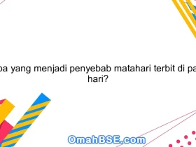 Apa yang menjadi penyebab matahari terbit di pagi hari?