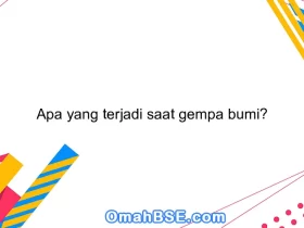 Apa yang terjadi saat gempa bumi?