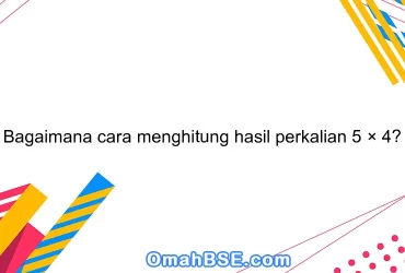 Bagaimana cara menghitung hasil perkalian 5 × 4?