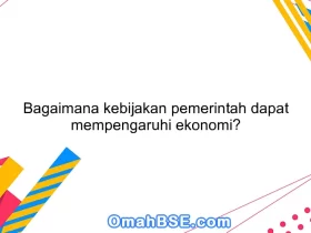 Bagaimana kebijakan pemerintah dapat mempengaruhi ekonomi?