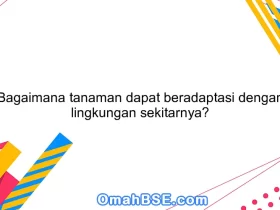 Bagaimana tanaman dapat beradaptasi dengan lingkungan sekitarnya?