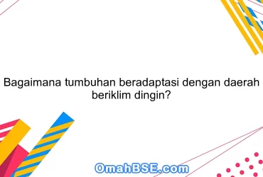 Bagaimana tumbuhan beradaptasi dengan daerah beriklim dingin?