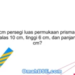 Berapa cm persegi luas permukaan prisma segitiga dengan alas 10 cm, tinggi 6 cm, dan panjang sisis 8 cm?