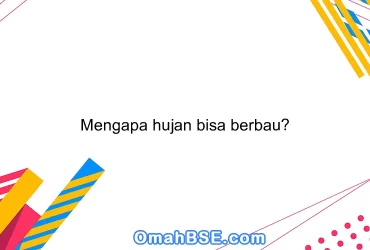 Mengapa hujan bisa berbau?