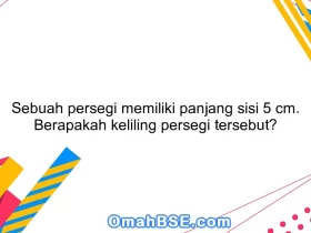 Sebuah persegi memiliki panjang sisi 5 cm. Berapakah keliling persegi tersebut?