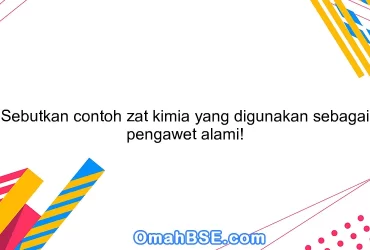 Sebutkan contoh zat kimia yang digunakan sebagai pengawet alami!