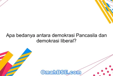 Apa bedanya antara demokrasi Pancasila dan demokrasi liberal?