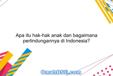 Apa itu hak-hak anak dan bagaimana perlindungannya di Indonesia?