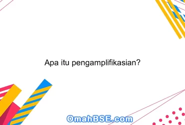 Apa itu pengamplifikasian?