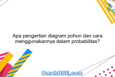 Apa pengertian diagram pohon dan cara menggunakannya dalam probabilitas?