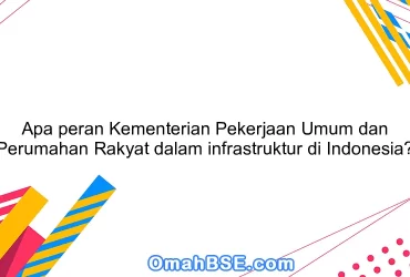 Apa peran Kementerian Pekerjaan Umum dan Perumahan Rakyat dalam infrastruktur di Indonesia?