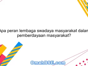 Apa peran lembaga swadaya masyarakat dalam pemberdayaan masyarakat?