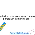 Apa saja prinsip-prinsip yang harus diterapkan dalam pendidikan jasmani di SMP?