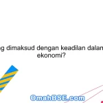 Apa yang dimaksud dengan keadilan dalam sistem ekonomi?