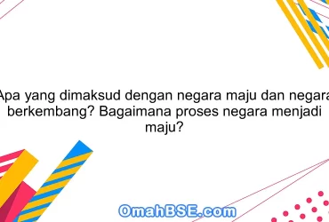 Apa yang dimaksud dengan negara maju dan negara berkembang? Bagaimana proses negara menjadi maju?