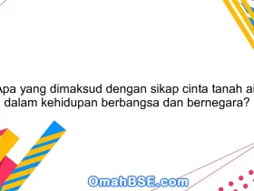 Apa yang dimaksud dengan sikap cinta tanah air dalam kehidupan berbangsa dan bernegara?