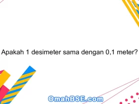 Apakah 1 desimeter sama dengan 0,1 meter?