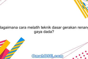 Bagaimana cara melatih teknik dasar gerakan renang gaya dada?