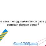 Bagaimana cara menggunakan tanda baca pisah atau pemisah dengan benar?