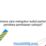 Bagaimana cara mengukur sudut pantul pada peristiwa pembiasan cahaya?