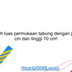 Hitunglah luas permukaan tabung dengan jari-jari 4 cm dan tinggi 10 cm!