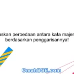 Jelaskan perbedaan antara kata majemuk berdasarkan penggarisannya!