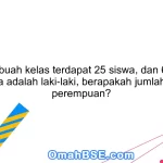 Pada sebuah kelas terdapat 25 siswa, dan 60% dari mereka adalah laki-laki, berapakah jumlah siswa perempuan?
